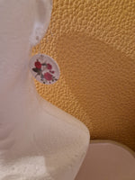 Set of pin flowers buttons drop earrings