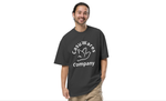 Oversized faded men's casuwares company cotton t-shirt