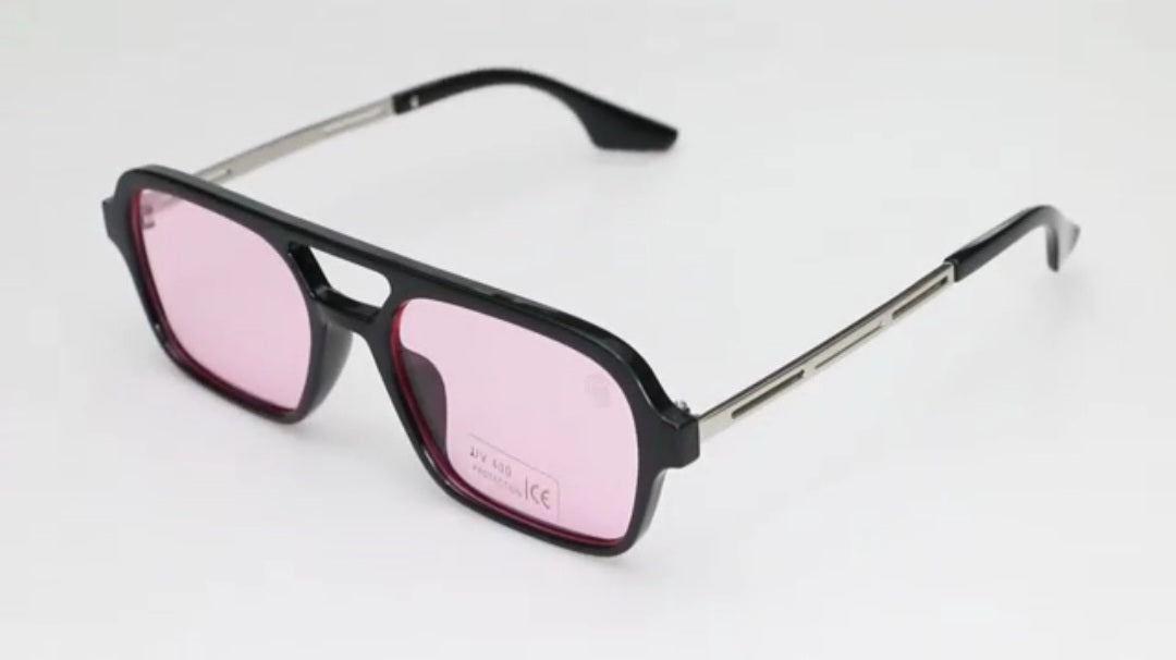 Fashionable Unisex Fine Frame Aviator Sunglasses