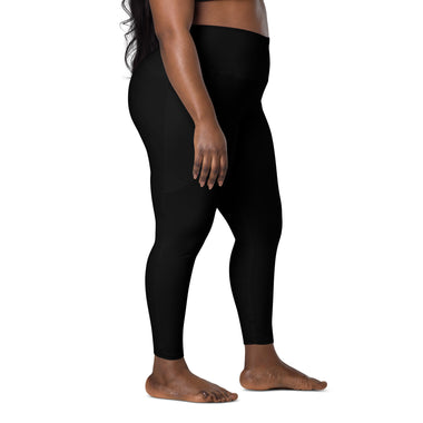 Recycled High Waisted Black Leggings with pockets (UPF 50+)