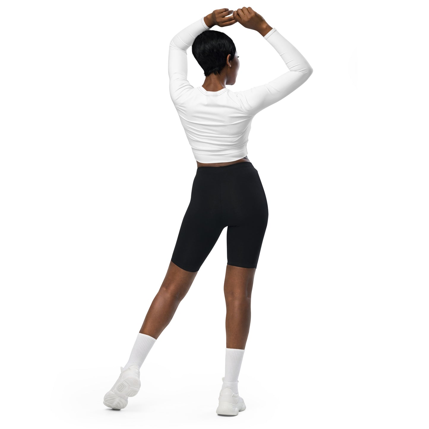 Recycled UPF 50+ long-sleeve crop top
