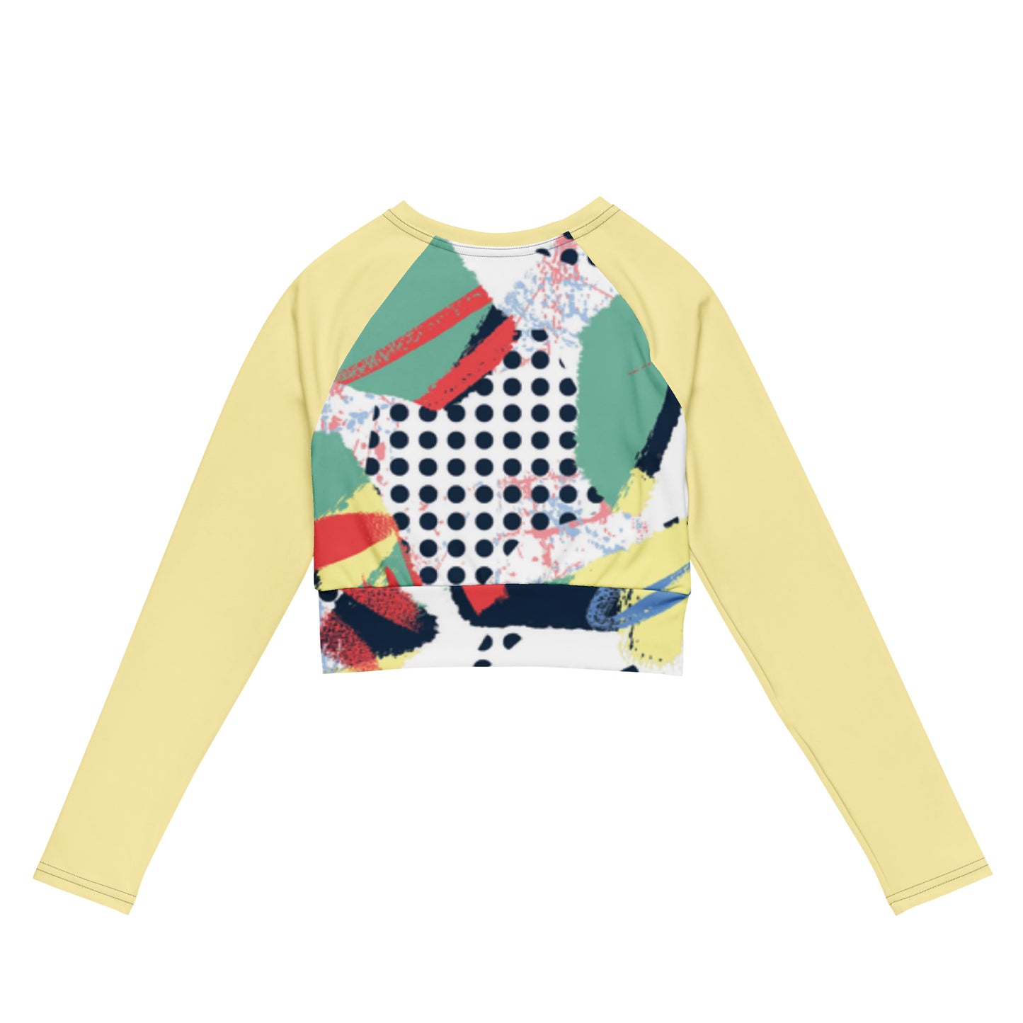 Recycled UPF 50+ long-sleeve crop top