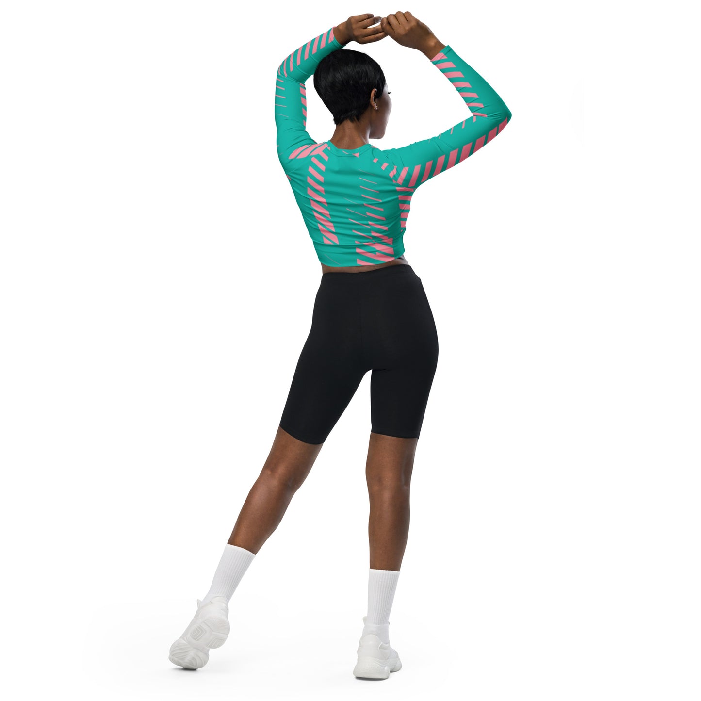Recycled UPF 50+ long-sleeve crop top