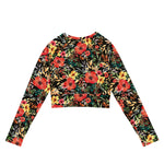 Women's Recycled flowers UPF 50+ long-sleeve crop top