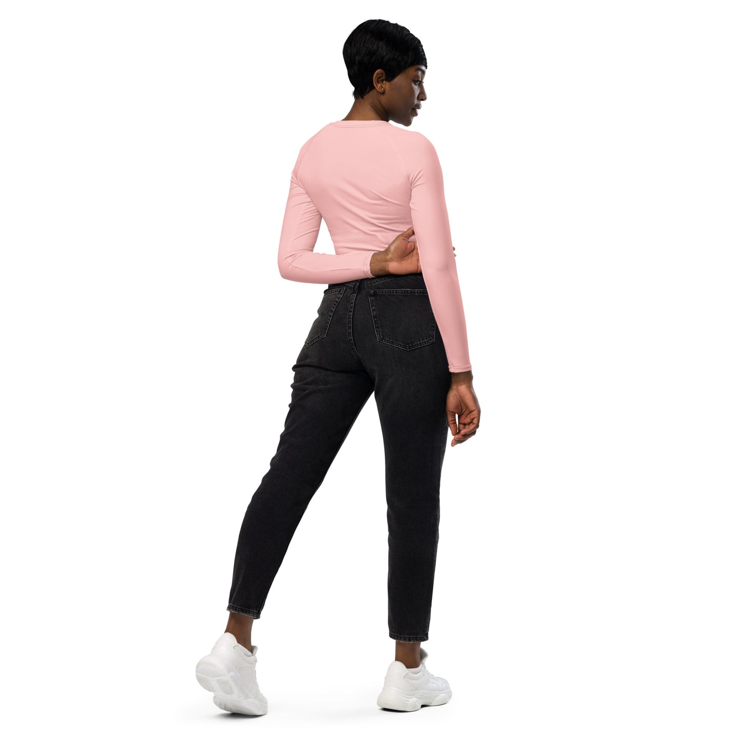 Recycled UPF 50+ long-sleeve crop top
