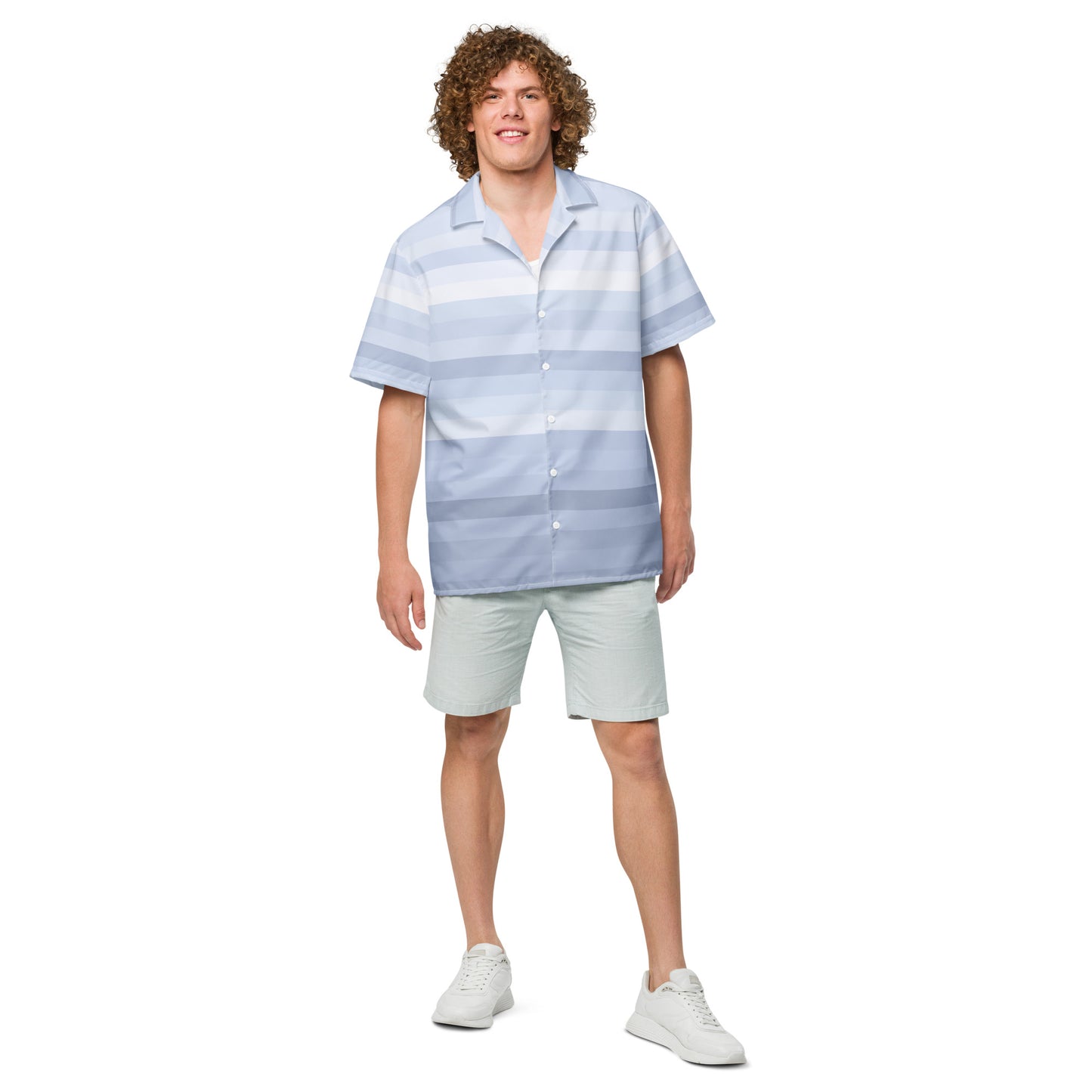 Men's Stripe UPF 50+ Protection Recycled Button Shirt