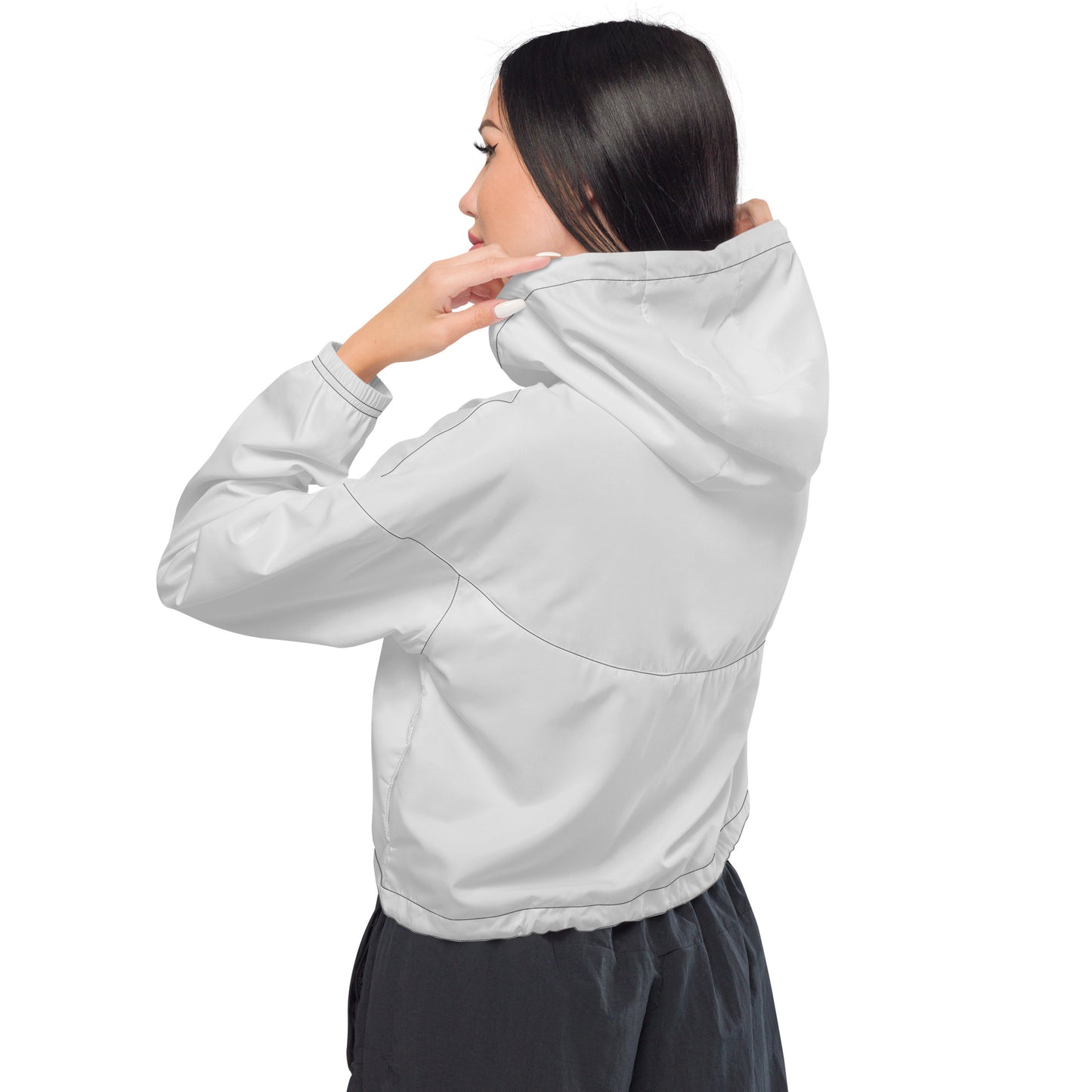 Women’s cropped waterproof windbreaker jacket