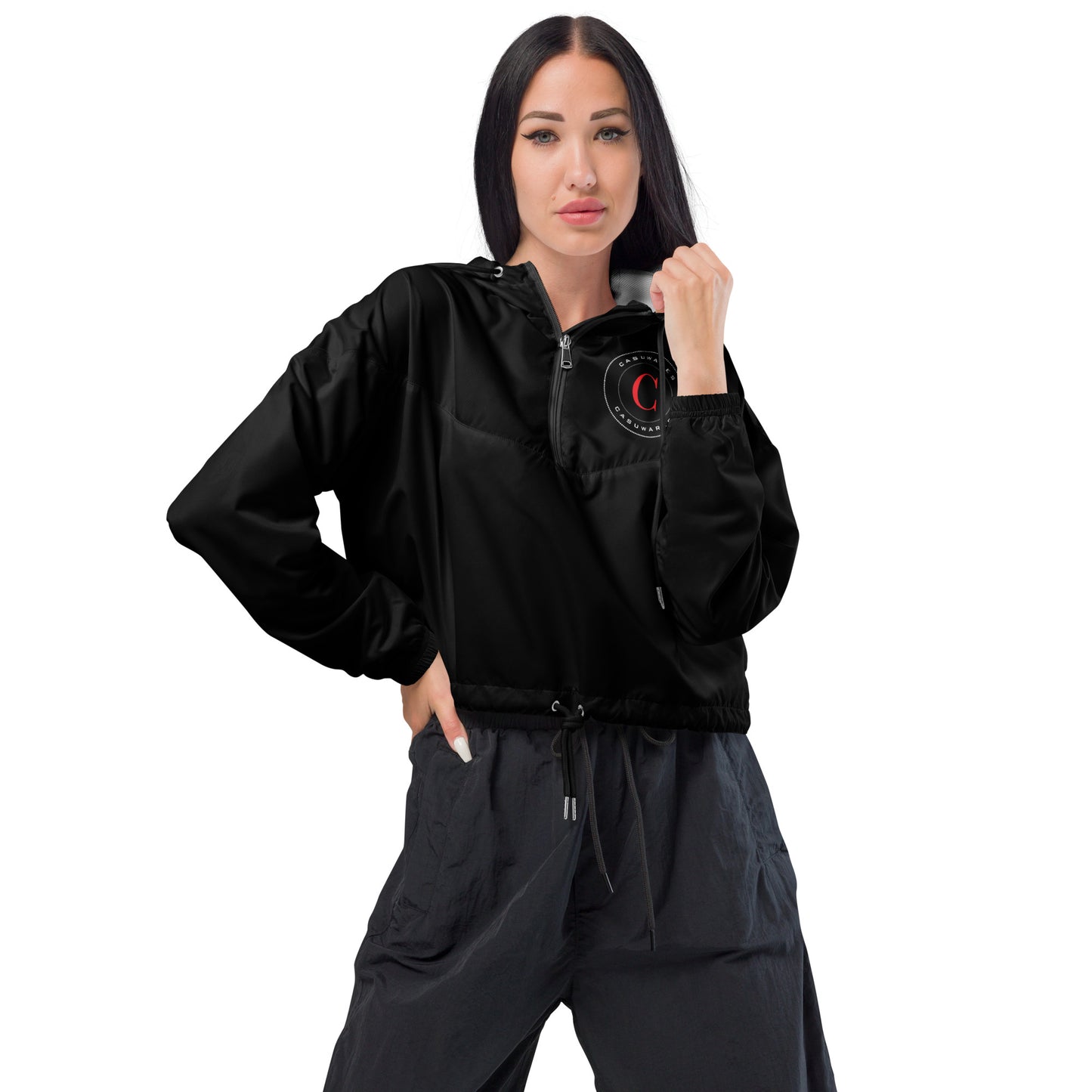 Women’s cropped waterproof windbreaker jacket