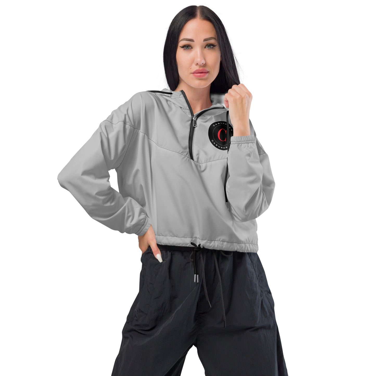 Women’s cropped waterproof windbreaker jacket