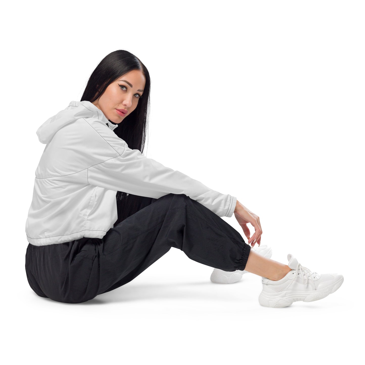 Women’s cropped waterproof windbreaker jacket