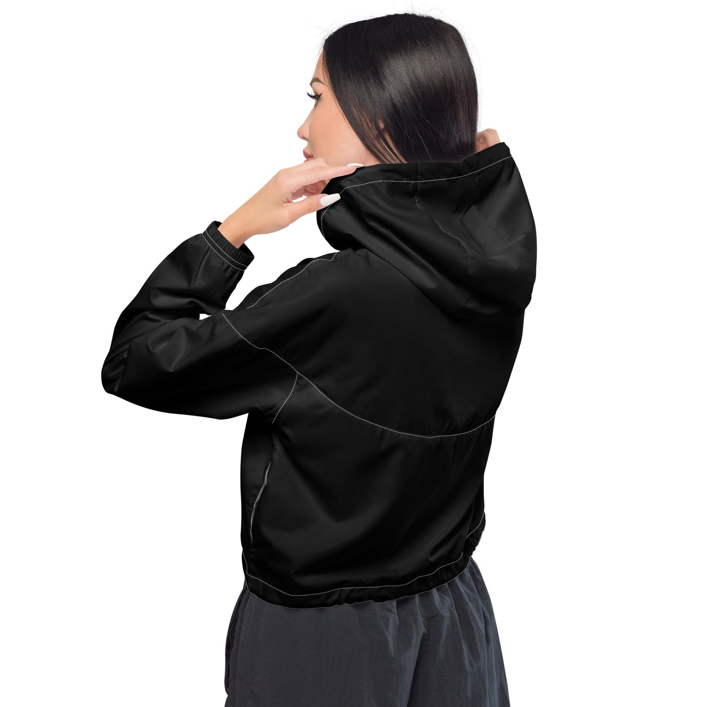 Women’s cropped waterproof windbreaker jacket