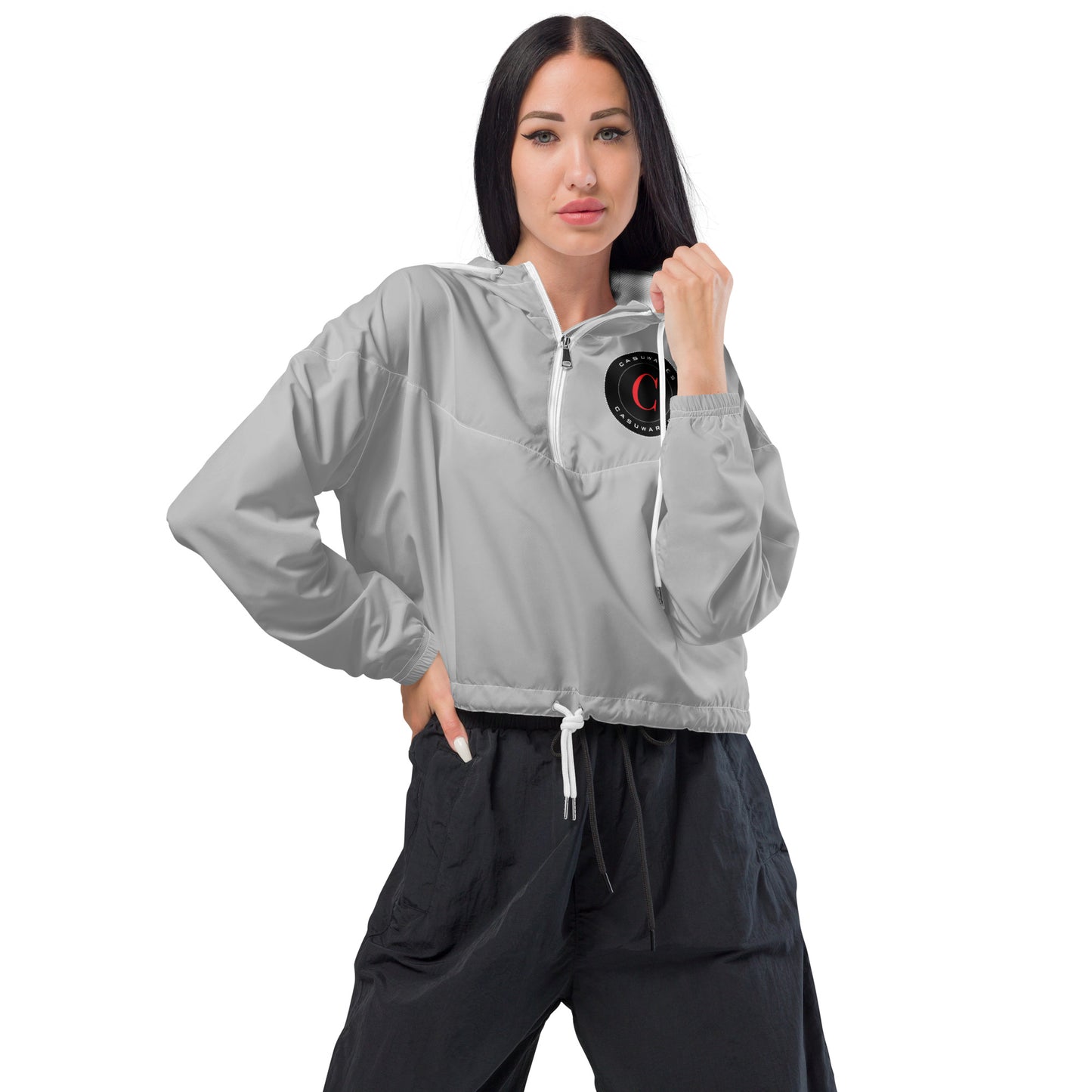 Women’s cropped waterproof windbreaker jacket