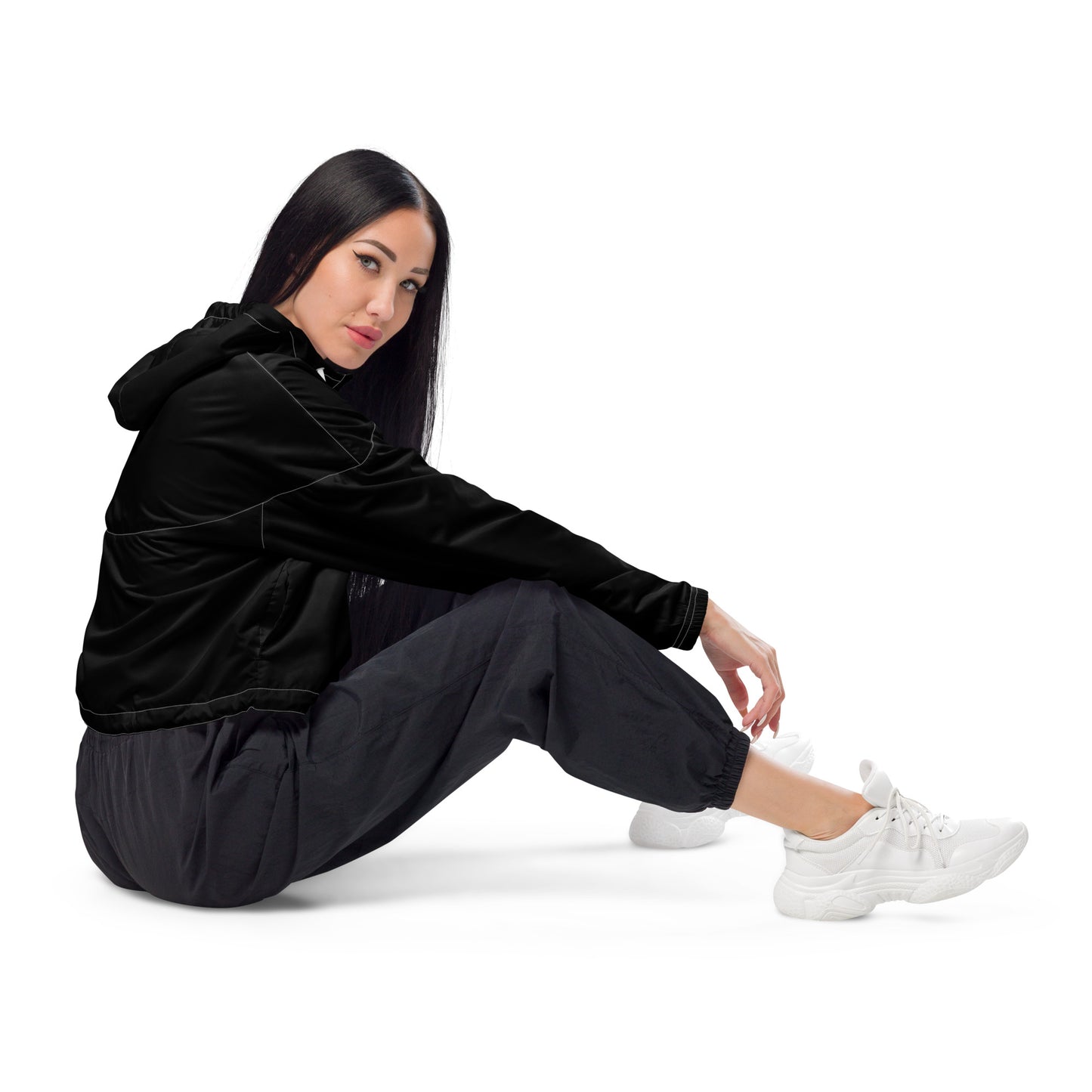 Women’s cropped waterproof windbreaker jacket