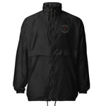 Black water-repellent  unisex windbreaker hooded rain jacket (OEKO-TEX & Peta Vegan Approved)