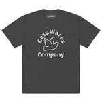 Oversized faded men's casuwares company cotton t-shirt