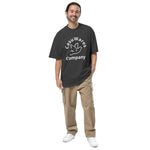 Oversized faded men's casuwares company cotton t-shirt