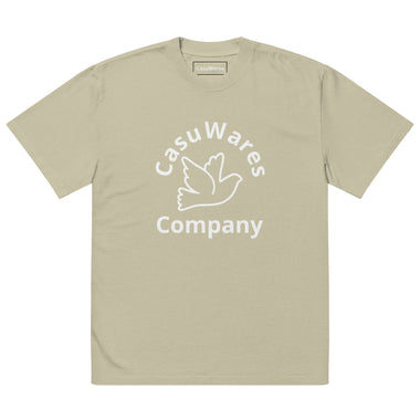 Oversized faded men's casuwares company cotton t-shirt