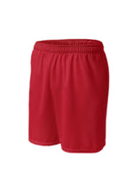 Recycled unisex mesh red shorts
