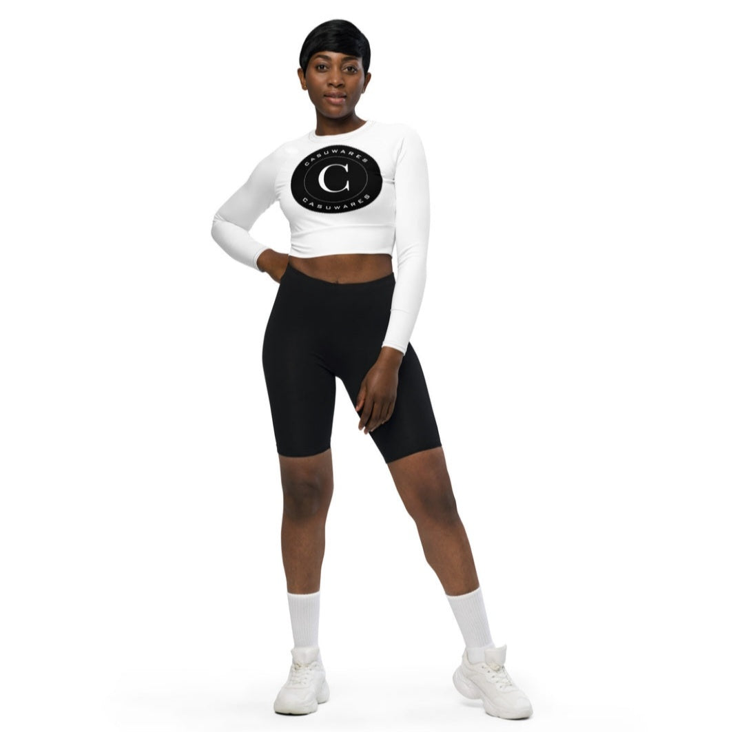 UPF 50+ Recycled long-sleeve crop top
