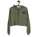 Crop  Logo Cotton Fleece Hoodie
