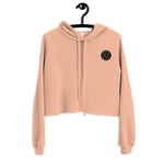 Crop  Logo Cotton Fleece Hoodie