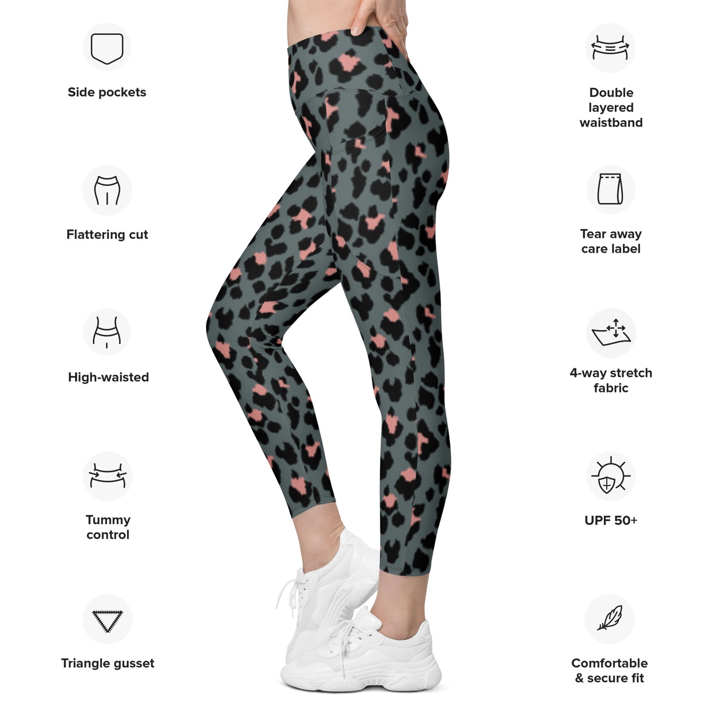 UPF 50+ High Waisted Leggings with pockets