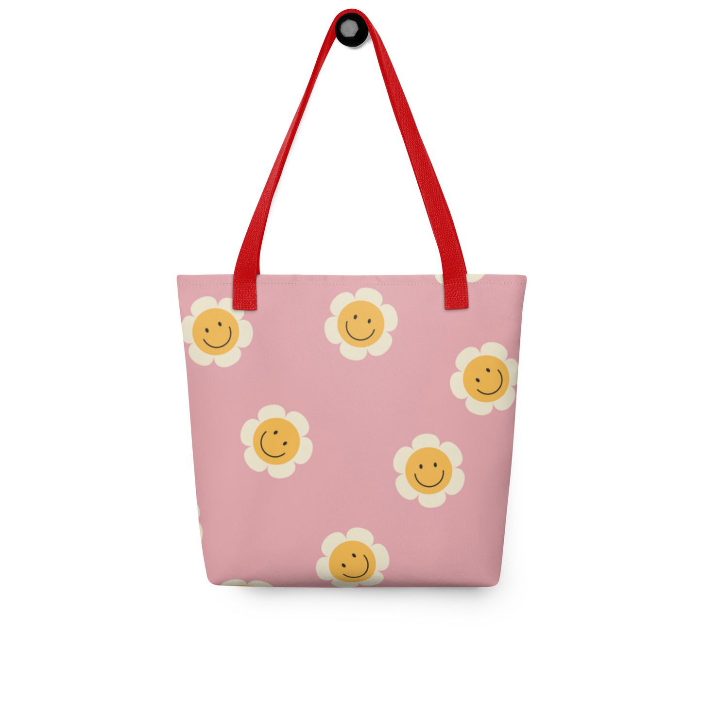 Tote smiley face flower bag