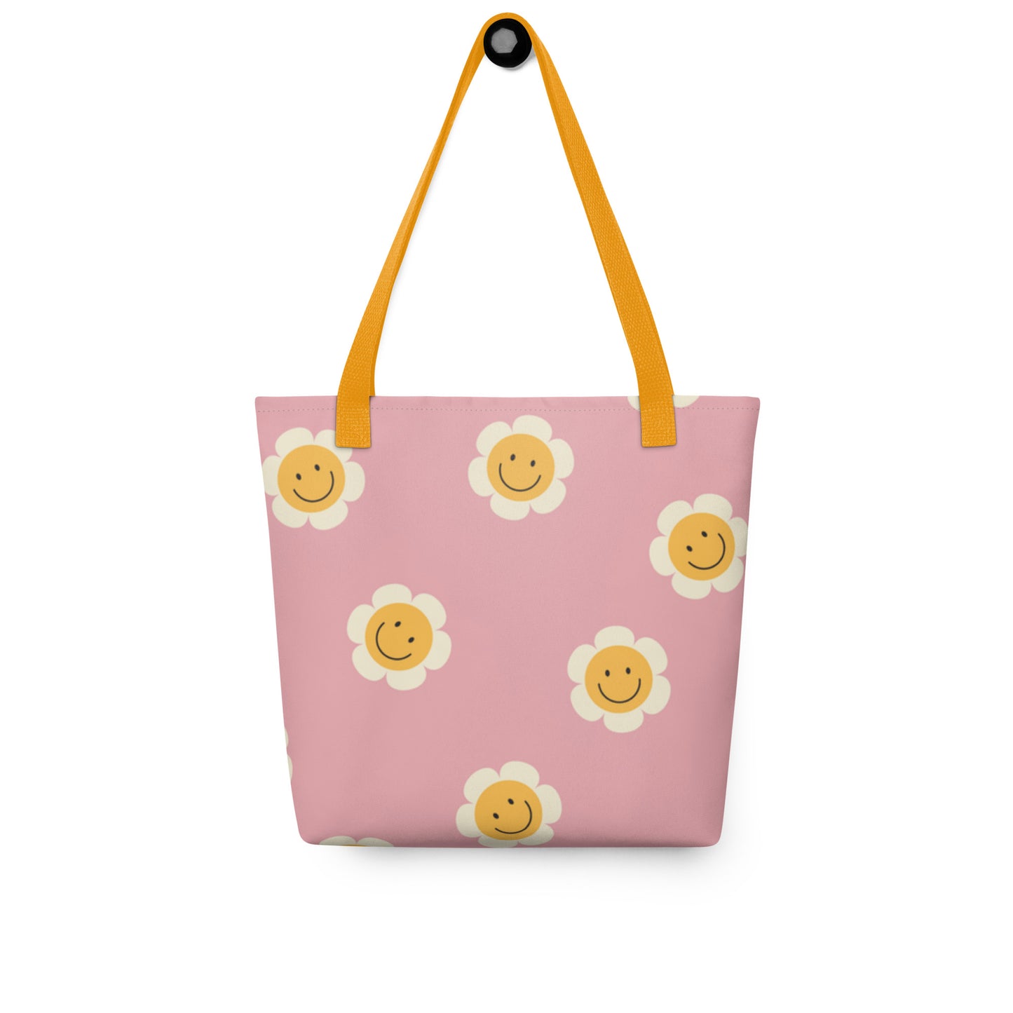 Tote smiley face flower bag