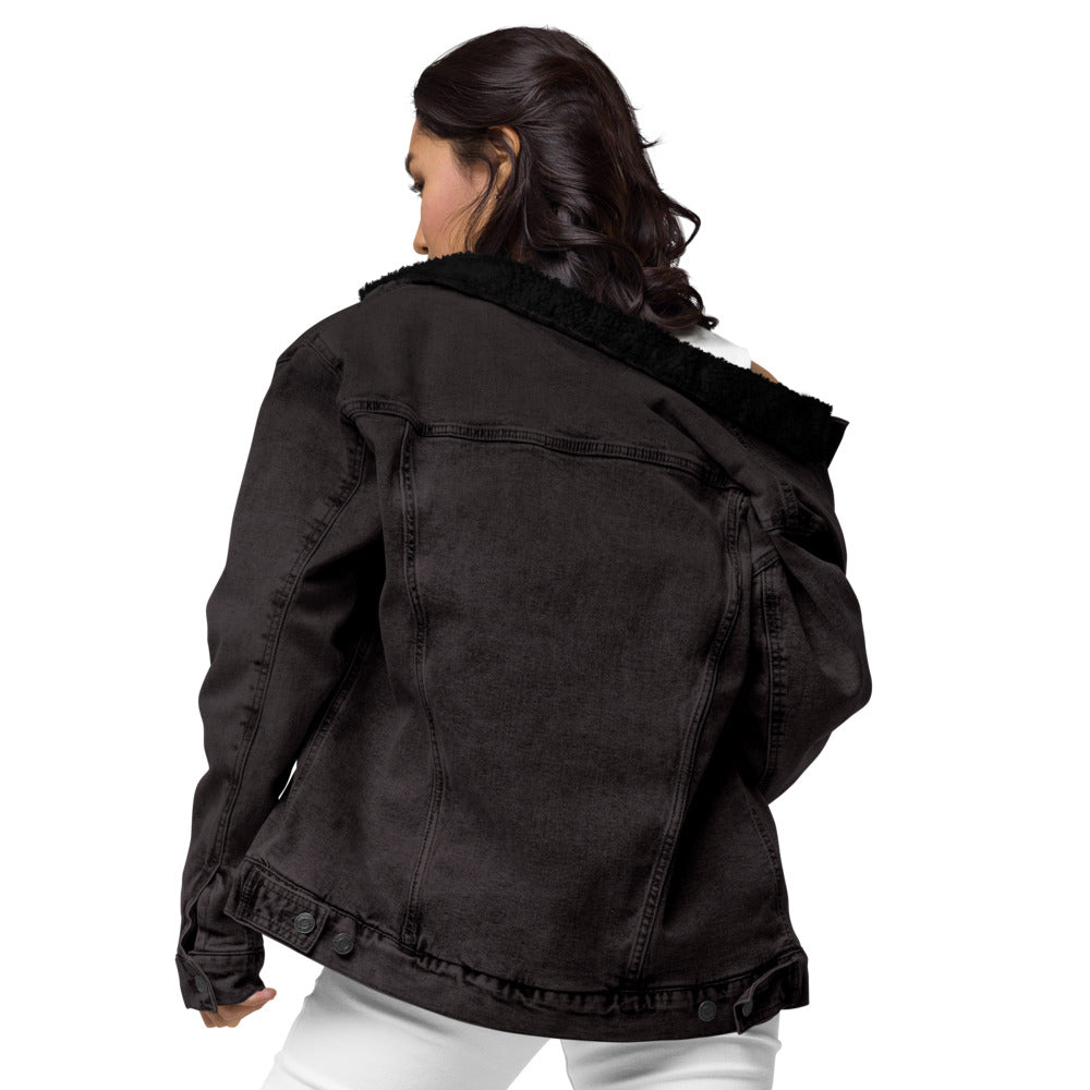 Women's denim sherpa jacket