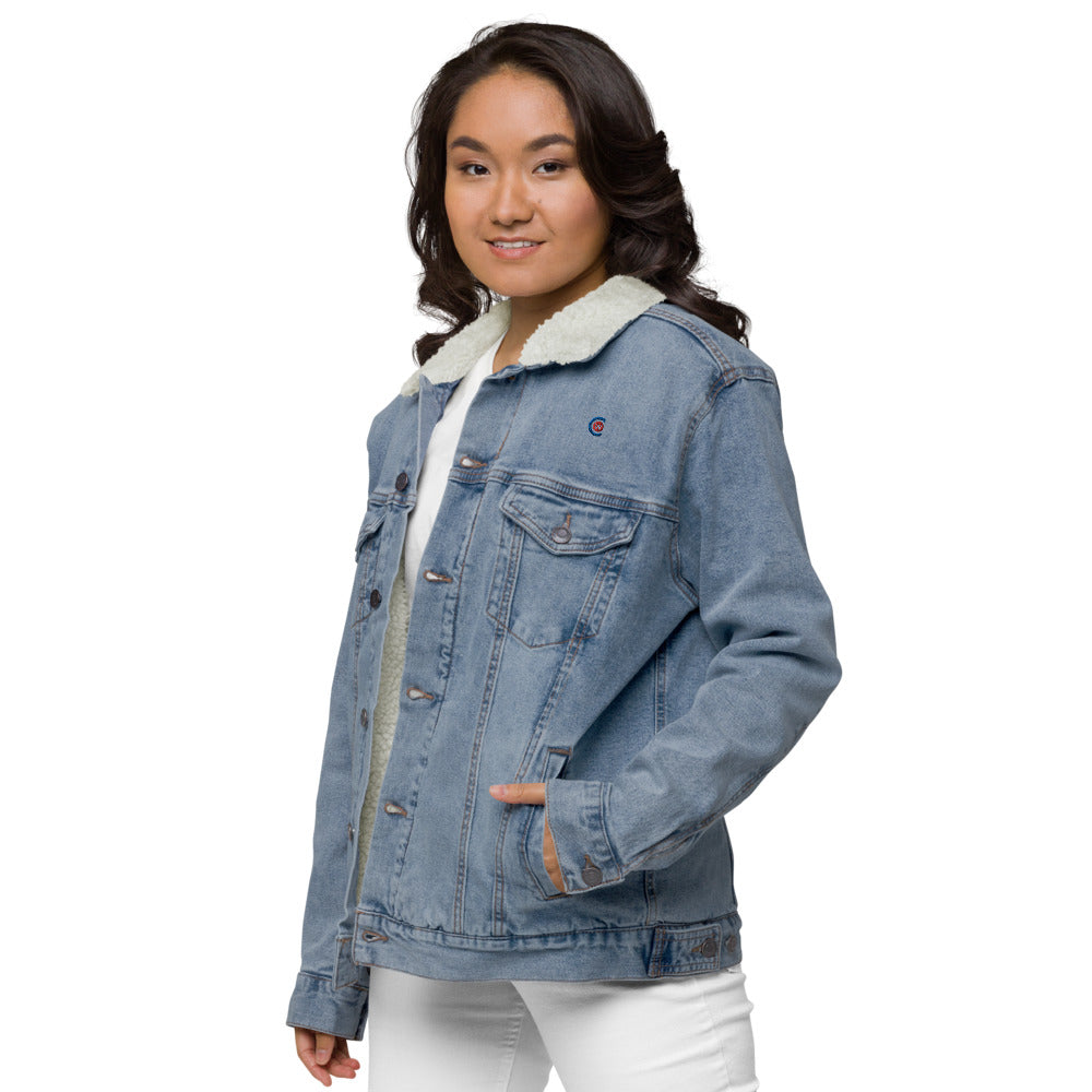 Women's denim sherpa jacket