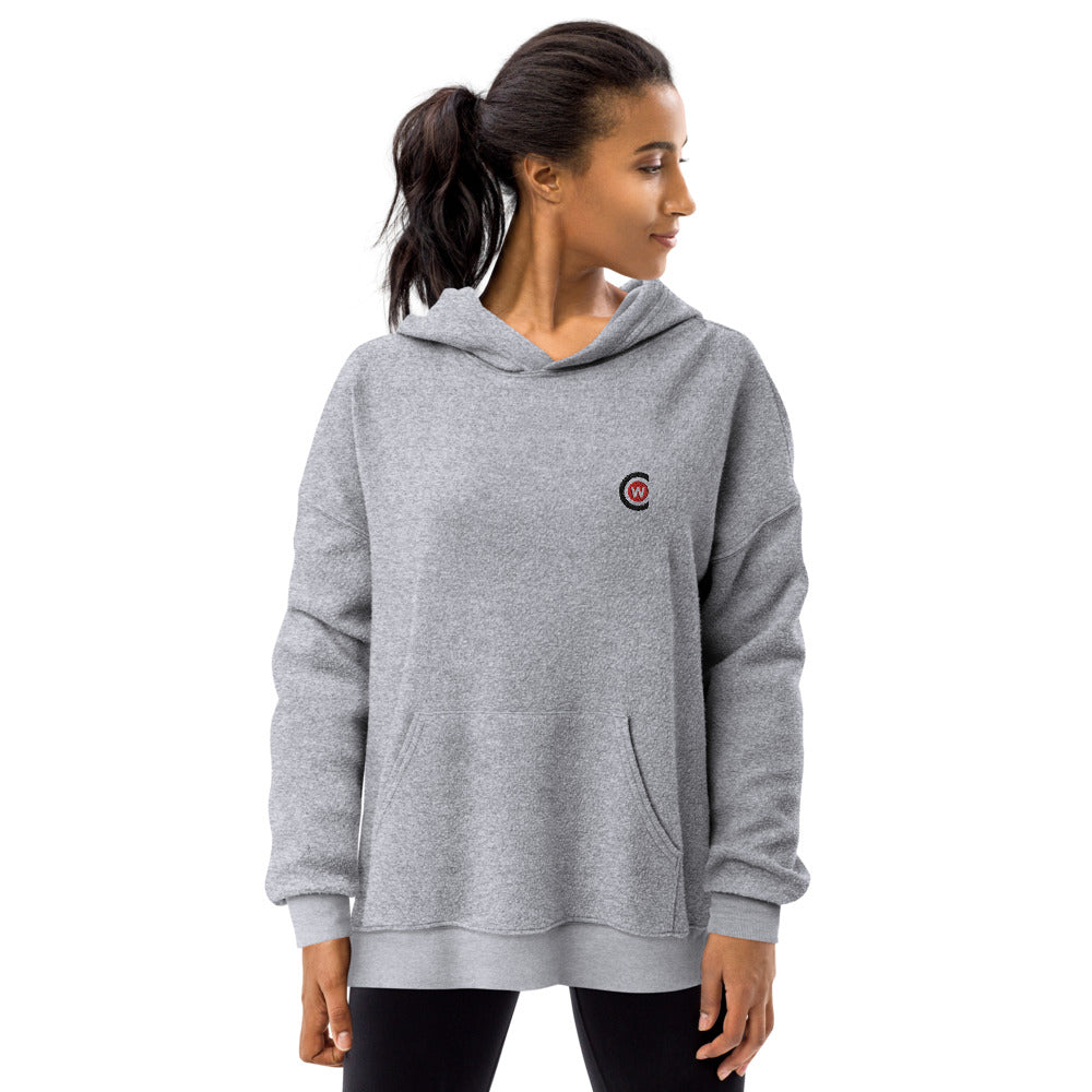 Women's sueded fleece hoodie
