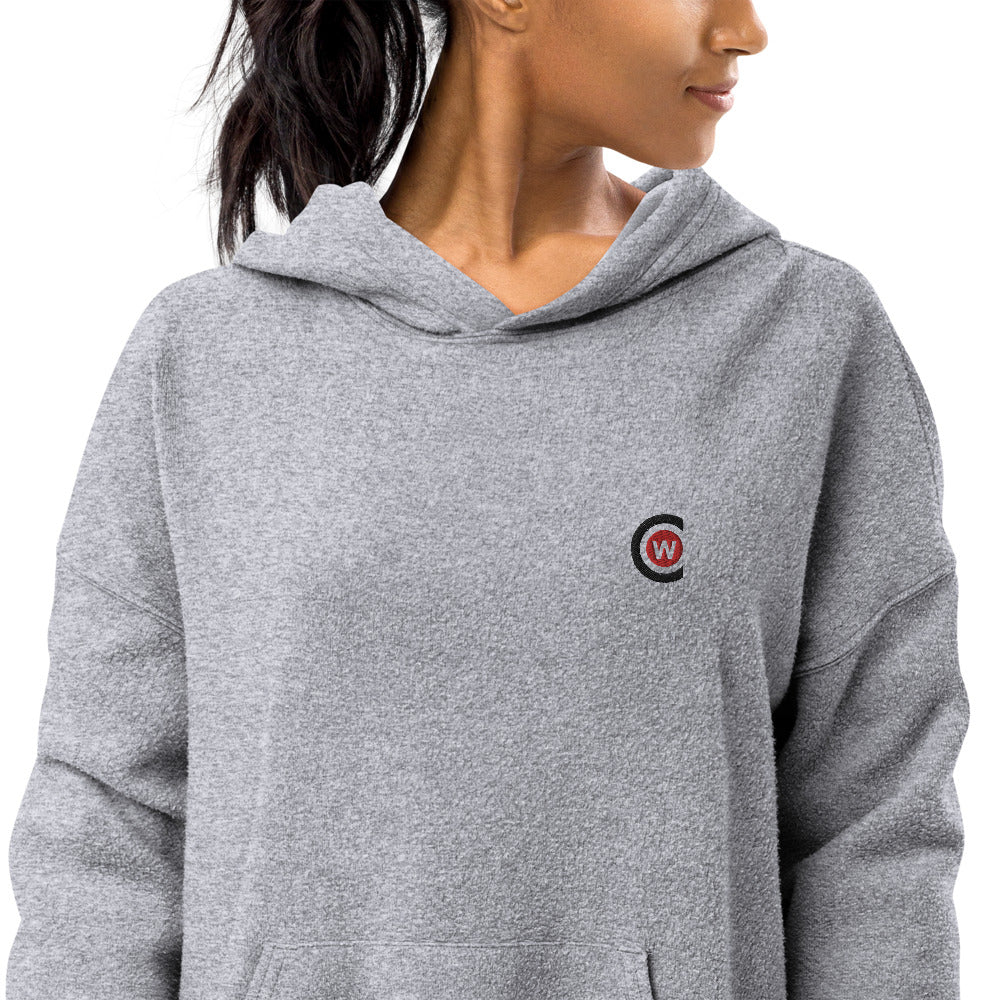 Women's sueded fleece hoodie