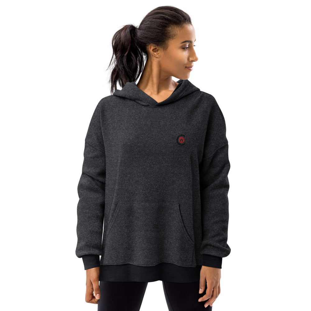 Women's sueded fleece hoodie