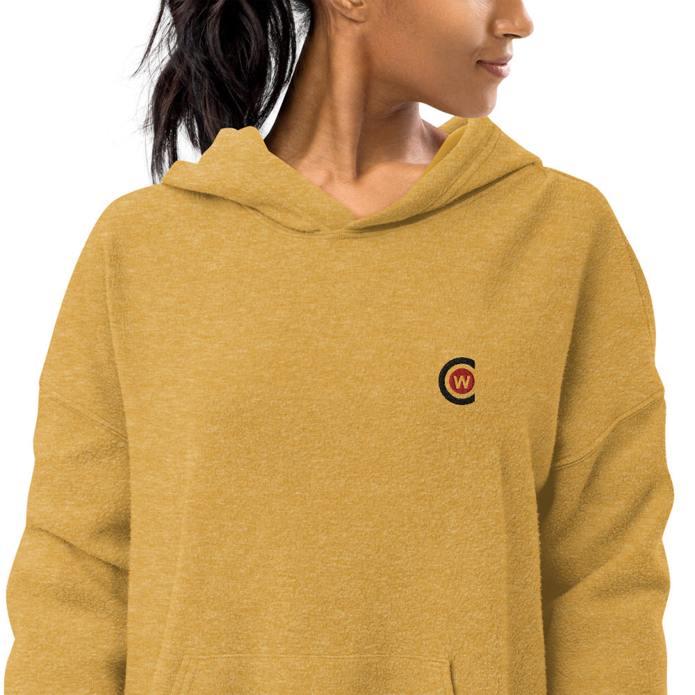 Women's sueded fleece hoodie