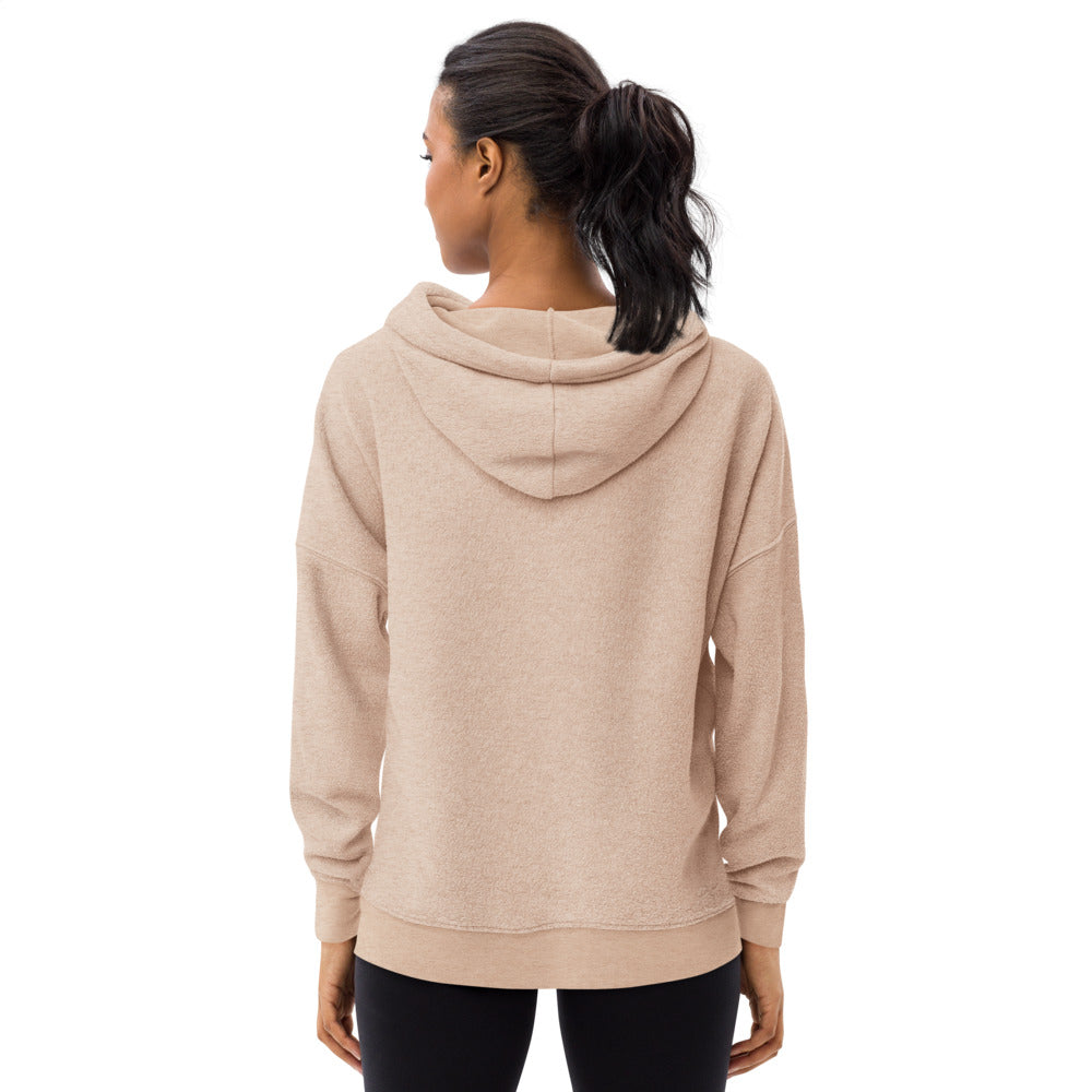 Women's sueded fleece hoodie