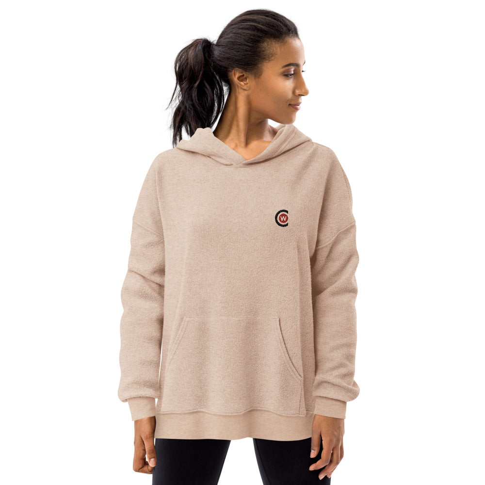 Women's sueded fleece hoodie