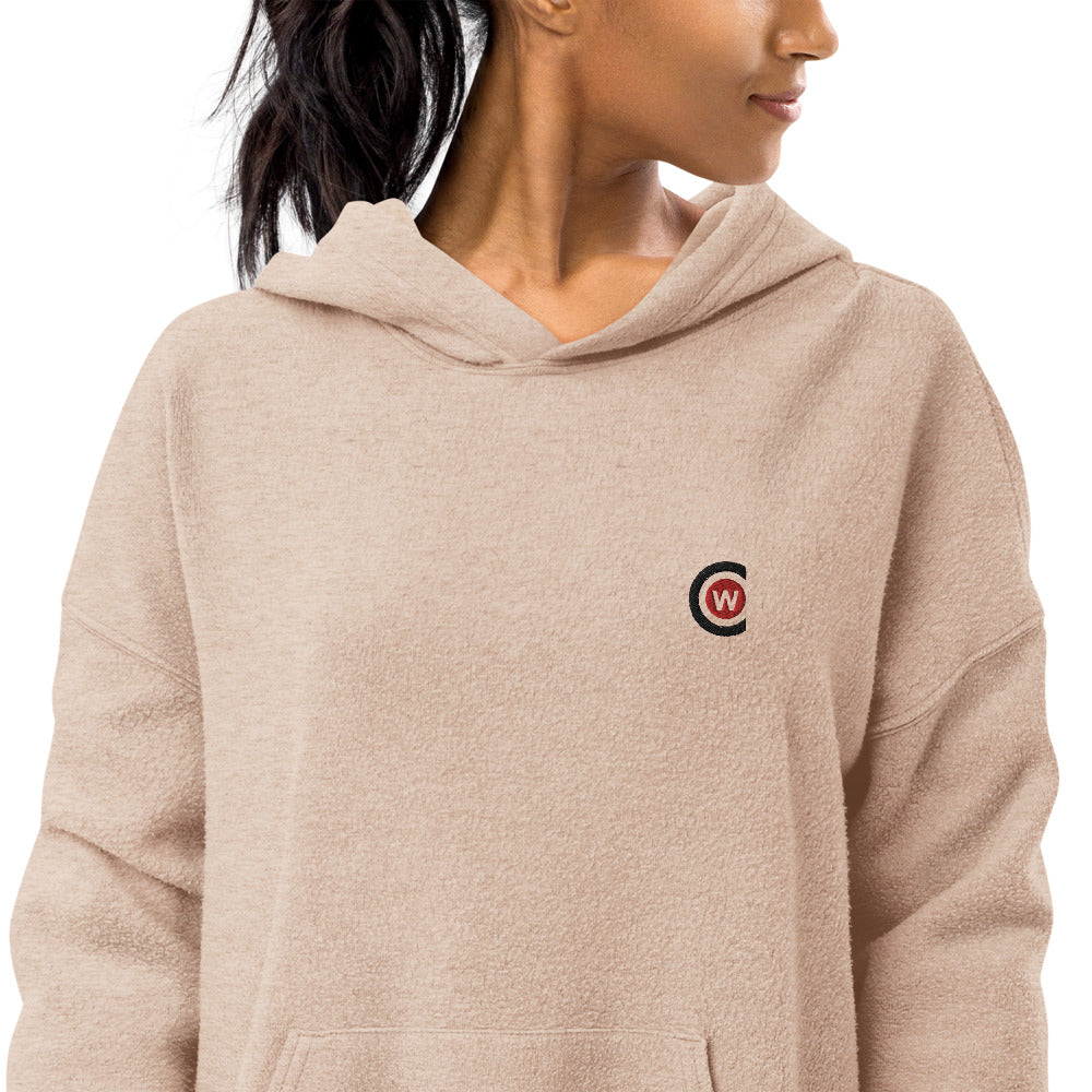 Women's sueded fleece hoodie