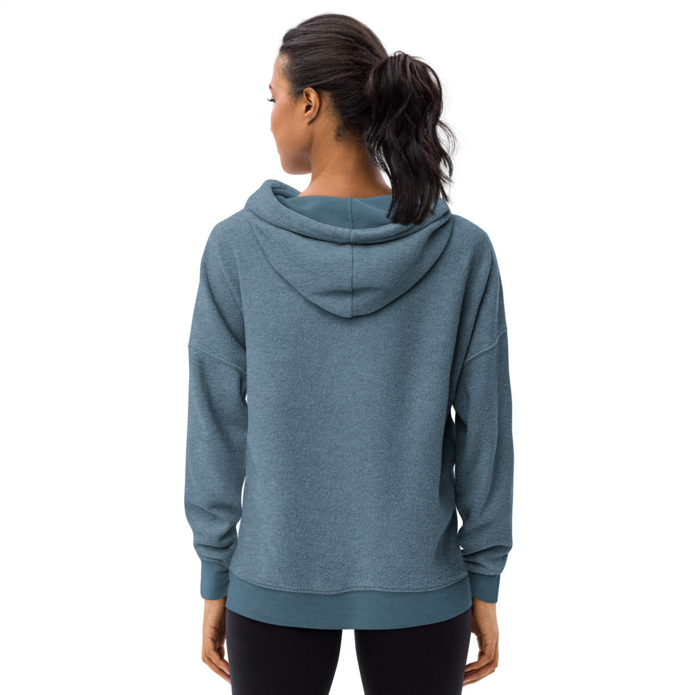 Women's sueded fleece hoodie