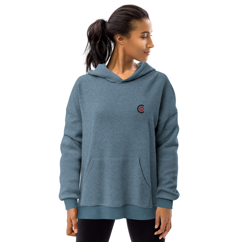 Women's sueded fleece hoodie