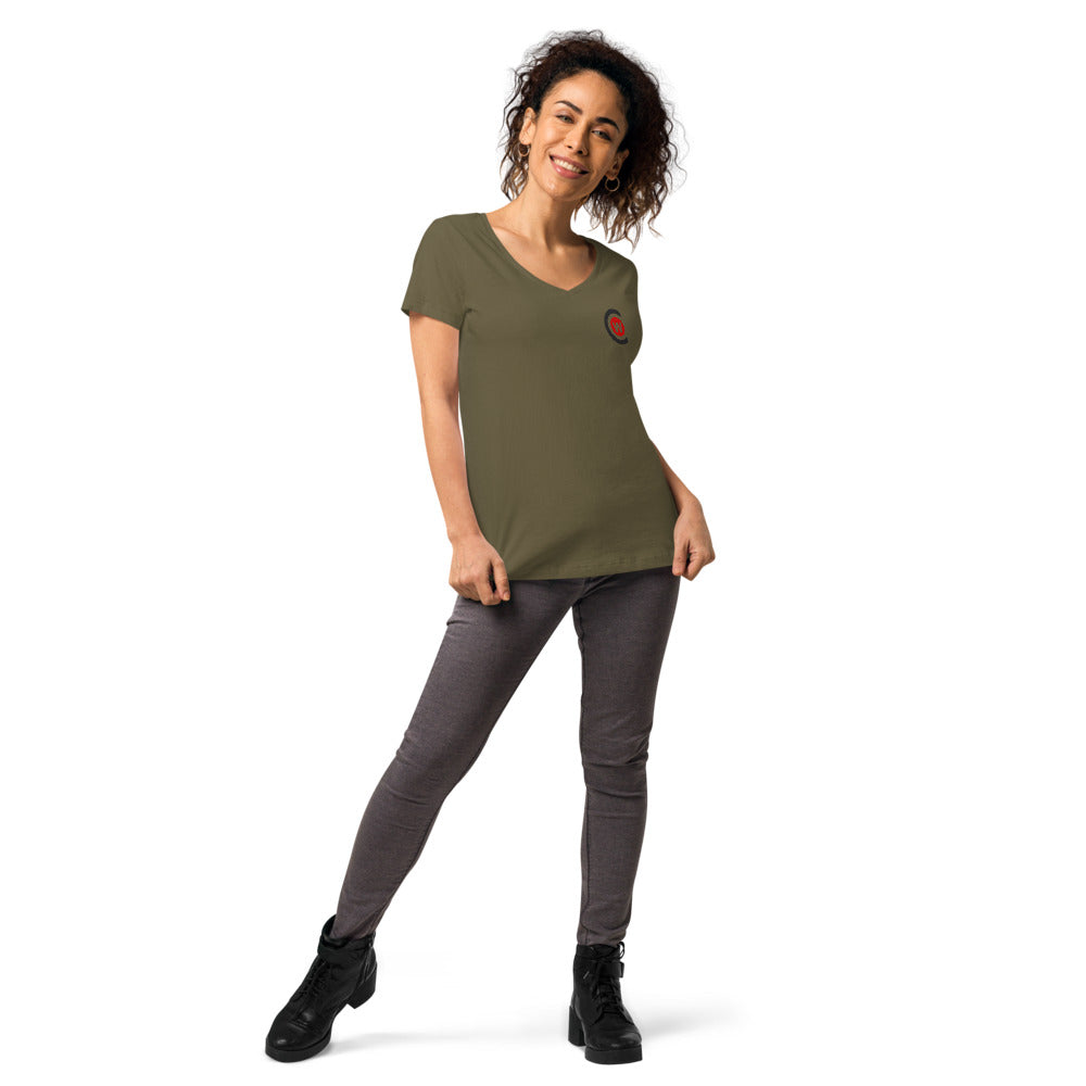 Women’s fitted organic cotton v-neck t-shirt
