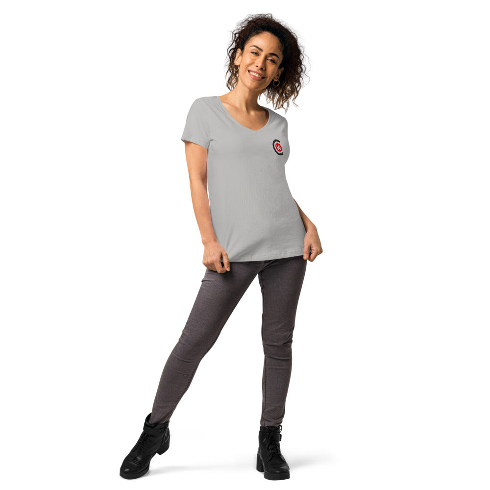 Women’s fitted organic cotton v-neck t-shirt
