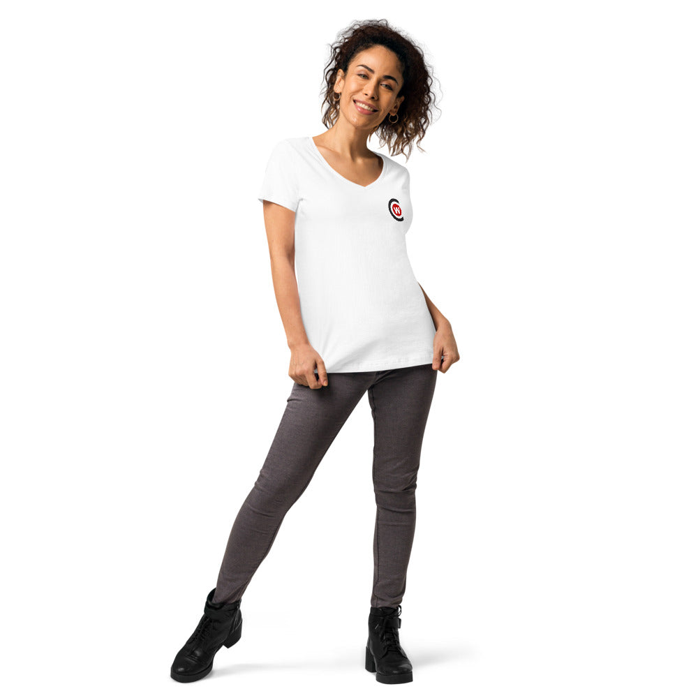 Women’s fitted organic cotton v-neck t-shirt