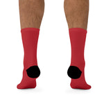 Recycled Poly Unisex Red Socks