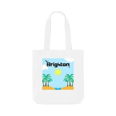 White Printed Bag