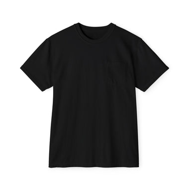 Heavyweight Black Organic Cotton T-Shirt with Pocket