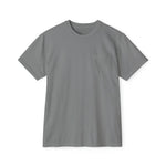 Heavyweight Grey Organic Cotton T-Shirt with Pocket