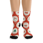 Christmas Ornament Pattern Recycled Poly Socks