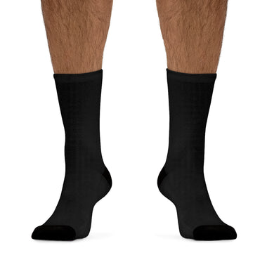 Recycled Poly  Black Unisex Socks