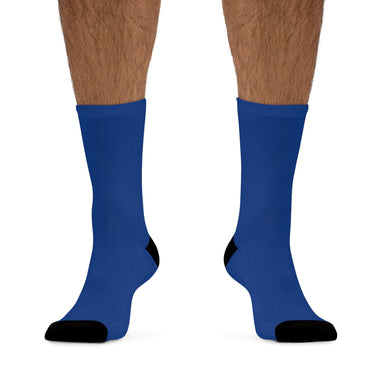 Recycled Blue  Poly Unisex Socks