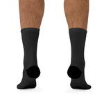 Recycled Poly  Black Unisex Socks